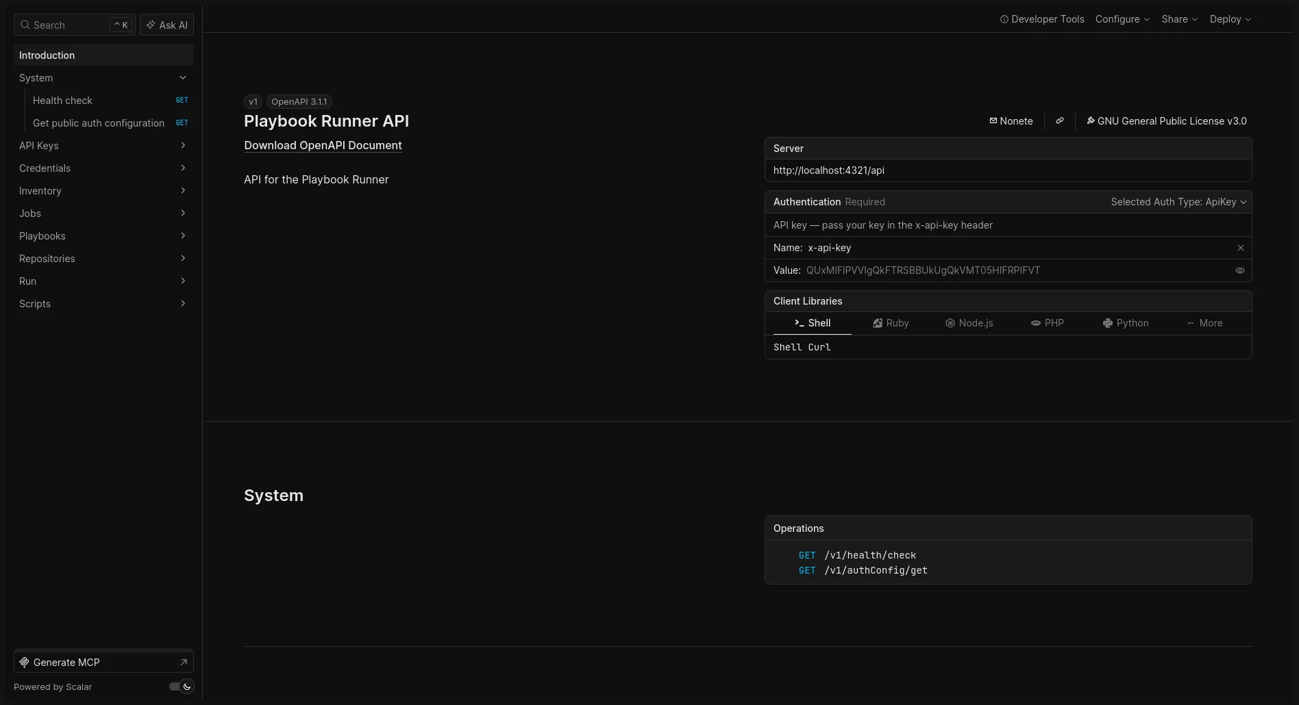 Interactive OpenAPI reference rendered by Scalar